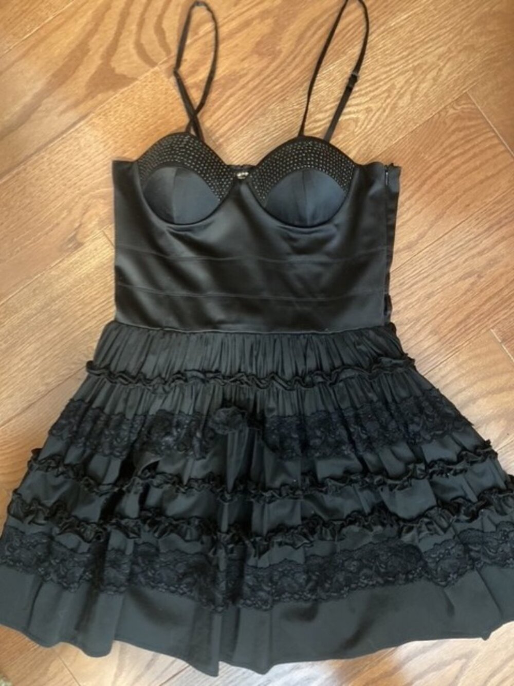 Wilster black ruffle party dress - size small